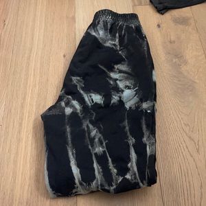 Acid wash black sweatpants super comfy and cute